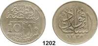 AUSLÄNDISCHE MÜNZEN,Ägypten Fuad 1917 - 1936 10 Piaster 1338/1920.  Schön 36.  KM 327.
