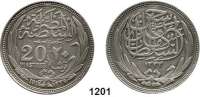AUSLÄNDISCHE MÜNZEN,Ägypten Hussein Kamel 1914 - 1917 20 Piaster 1335/1916.  Schön 32.  KM 321.