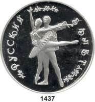 AUSLÄNDISCHE MÜNZEN,Russland Russische Föderation seit 1991 25 Rubel 1994 (Silber, 5 Unzen).  Russisches Ballett.  Schön 362.  KM 423.