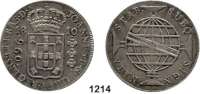 AUSLÄNDISCHE MÜNZEN,Brasilien Prinzregent Johann 1799 - 1816 960 Reis 1810 R.  Kahnt 36.  KM 307.3.