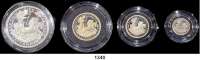 AUSLÄNDISCHE MÜNZEN,Großbritannien Elisabeth II. 1952 - 2022 Silber Britannia Kollektion 1997.  20, 50 Pence, 1 und 2 Pfund.  (Unzengröße, zusammen 57,53g Silber).  Schön 471 - 474.  KM 978 - 981.  Im Originaletui mit Zertifikat.