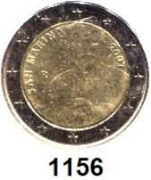 AUSLÄNDISCHE MÜNZEN,E U R O  -  P R Ä G U N G E N San Marino 2 Euro 2007.  Giuseppe Garibaldi.  Schön 474.  KM 481.
