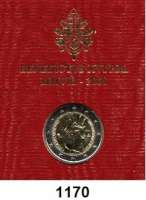 AUSLÄNDISCHE MÜNZEN,E U R O  -  P R Ä G U N G E N Vatikan 2 Euro 2008.  Paulus-Jahr.  Schön 401.  KM 404.