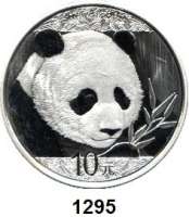 AUSLÄNDISCHE MÜNZEN,China Volksrepublik seit 1949 10 Yuan 2018.  Großer Pandakopf.  In Kapsel.