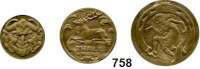 Notmünzen; Marken und Zeichen,0 Thale (Provinz Sachsen) 5 Mark 1918; 10 und 20 Mark 1918.  Bronze.  Menzel 24928.4; 24934.3 und 4.  Funck 537.10, 11, 12.  LOT. 3 Stück.
