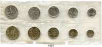 AUSLÄNDISCHE MÜNZEN,Russland Sowjetunion 1924 - 1991 Münzsatz 1966 (9 Werte und Jeton).  1 Kopeke bis 1 Rubel.