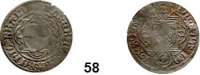 Deutsche Münzen und Medaillen,Brandenburg in Franken Albrecht Achilles 1464 - 1486 1/2 Schilling o.J., Ansbach  1,21 g.  v.S. 318.  Slg. Wilmersdörffer 417.  Äußerst selten.
