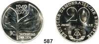Deutsche Demokratische Republik,  20 Mark 1979  30. Jahrestag der DDR.  Motivprobe - 