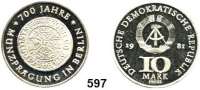 Deutsche Demokratische Republik,  10 Mark 1981    700 Jahre Münzprägung in Berlin.  Goldgulden-Probe.