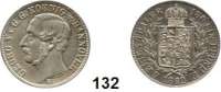Deutsche Münzen und Medaillen,Braunschweig - Calenberg (Hannover) Georg V. 1851 - 1866 1/6 Taler 1862 B.  AKS 145.  Jg. 95.