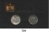 Deutsche Demokratische Republik,Thematische Sätze  750 Jahre Berlin.  5 Mark 1968  Robert Koch und 10 Mark 1986  Charité.  Im Münzrahmen (schwarz) mit Plakette Berlin 1987.  Jaeger S. 915.