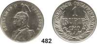 Besetzte Gebiete  -  Kolonien  -  Danzig,Deutsch - Ostafrika  1 Rupie 1910 J.  Jaeger 722.