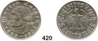 R E I C H S M Ü N Z E N,Drittes Reich  5 Reichsmark 1933 A.  Jaeger 353.  Luther.