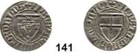 Deutsche Münzen und Medaillen,Deutscher Orden Winrich von Kniprode 1351 - 1382 Schilling o.J.  1,55 g.  Neumann 4.