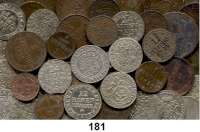 Deutsche Münzen und Medaillen,Sachsen LOTS     LOTS     LOTS LOT. von 78 Kleinmünzen vom Pfennig bis 1/12 Taler.  17. bis 19. Jahrhundert (32x Silber/Billon und 46x Kupfer).