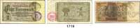 P A P I E R G E L D,Abstempelungen deutscher Geldscheine in Luxemburg und Belgien  1(6) Rentenmark 30.1.1937 und 5 Reichsmark 1.8.1942 mit Abstempelung :  Caisse d`Epargne de l`Etat Luxembourg.  1(2) Rentenmark 30.1.1937 mit Abstempelung :  Ville de Luxembourg und Bahnpoststempel (5.10.44 und 7.10.1944).  Gleiche Abstempelung auf 2 Rentenmark 30.1.1937, Bahnpoststempel 6.10.1944.  20 Reichsmark 22.1.1929 mit Gemeindeverwaltungs-Stempel KAYL und Bahnpoststempel 0?.10.44-10.  LOT. 11 Scheine.  Abstempelungen ohne Obligo.