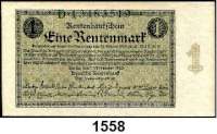 P A P I E R G E L D,R E N T E N B A N K  1 Rentenmark 1.11.1923.  KN 8-stellig.  D 13483519.  Ros. DEU-199 a.