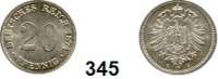 R E I C H S M Ü N Z E N,Kleinmünzen  20 Pfennig 1874 G.  Jaeger 5.