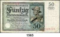 P A P I E R G E L D,R E N T E N B A N K  50 Rentenmark 20.3.1925.  