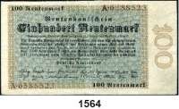 P A P I E R G E L D,R E N T E N B A N K  100 Rentenmark 1.11.1923.  KN A 6588523.  Ros. DEU-204.