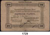 P A P I E R G E L D,D E U T S C H E      K O L O N I E N Deutsch-Ostafrika 20 Rupien 15.3.1915.  Ros. DOA-7 b.