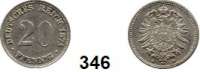 R E I C H S M Ü N Z E N,Kleinmünzen  20 Pfennig 1875 H.  Jaeger 5.