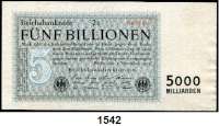 P A P I E R G E L D,Weimarer Republik  5 Billionen Mark 1.11.1923.  