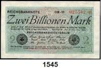 P A P I E R G E L D,Weimarer Republik  2 Billionen Mark 5.11.1923.  