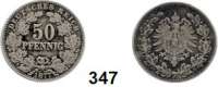 R E I C H S M Ü N Z E N,Kleinmünzen  50 Pfennig 1877 F.  Jaeger 8.