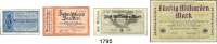 P A P I E R G E L D   -   N O T G E L D,L O T S    L O T S    L O T S  LOT. von 234 meist Großgeldscheinen (auch Länderbanknoten, Wertbeständiges Notgeld).  Der Schwerpunkt liegt im Osten Deutschlands.  Hervorzuheben sind:  OPD Chemnitz, 5 Milliarden Mark 26.10.1923.  RBD Frankfurt(Oder), 50 Milliarden Mark 27.10.1923 und Thüringische Staatsbank, 1/2 Goldmark 20.11.1923.  Kataloge:  Müller/Geiger/Grabowski  009.3, 501.4 a und Grabowski THU 71.