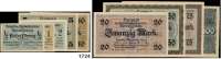 P A P I E R G E L D,Memelgebiet Notgeld der Handelskammer des Memelgebietes 1922 Kompletter Satz.  von 1/2 bis 100 Mark 22.2.1922.  Ros. MEM-1 a, 2, 3, 4, 5, 6, 7 a, 8.  SATZ. 9 Scheine