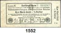 P A P I E R G E L D,Staatliches wertbeständiges Notgeld  2,10 Mark Gold =  1/2 Dollar 23.10.1923.  Q/E.  Ros. WBN-17 b.
