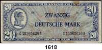 P A P I E R G E L D,BUNDESREPUBLIK DEUTSCHLAND  20 Deutsche Mark o.D.(20.6.1948)  LIBERTY.  C...A.  Ros. WBZ-9 a.