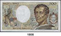 P A P I E R G E L D,AUSLÄNDISCHES  PAPIERGELD Frankreich 200 Francs 1981.  Pick 155 a.  LOT. 3 Scheine.