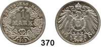 R E I C H S M Ü N Z E N,Kleinmünzen  1 Mark 1913 F.  Jaeger 17.