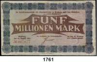 P A P I E R G E L D   -   N O T G E L D,Hessen - Nassau Oberlahnkreis Kreisausschuss in Weilburg.  5 Millionen Mark 24.8.1923.  KN 007077.  Keller 4028 a.