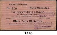 P A P I E R G E L D   -   N O T G E L D,Sachsen Strahwalde-Herrnhut Gewerbebank-Ostlausitz.  10 Milliarden Mark 25.10.1923.  Mit Stempel 