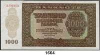 P A P I E R G E L D,D D R  1000 Deutsche Mark 1948.  A 0090031.  Ros. SBZ-18.