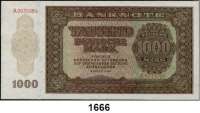 P A P I E R G E L D,D D R  50 Pfennig bis 1000 Mark 1948.  Ros. SBZ 17, 18, DDR-1 b, 2 b, 3 b, 4 a, 5, 6, 7 a. SATZ. 9 Scheine.