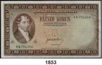P A P I E R G E L D,AUSLÄNDISCHES  PAPIERGELD Tschechoslowakei 500 Kronen o.D.(1945).  3 Nadellöcher.  Pick 64 s.