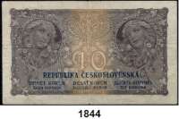 P A P I E R G E L D,AUSLÄNDISCHES  PAPIERGELD Tschechoslowakei 10 Kronen 15.4.1919.  Pick 8 a.