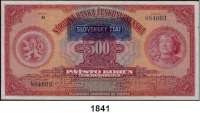 P A P I E R G E L D,AUSLÄNDISCHES  PAPIERGELD Slowakei 500 Korun o.D.(1939).  2x Perforiert 