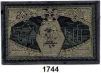 P A P I E R G E L D   -   N O T G E L D,Notgeld der besonderen Art Pößnecker Ledergeld 5 Millionen Mark 11.8.1923.  50 Millionen Mark 11.8.1923.  Leder schwarz.  Golddruck teilweise 