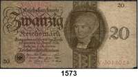 P A P I E R G E L D,R E I C H S B A N K  20 Reichsmark 11.10.1924.  Z/Y.  Ros. DEU-174.