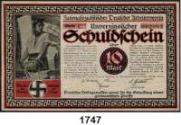 P A P I E R G E L D   -   N O T G E L D,Bayern München N.S.D.A.P.  10 Mark o.D. (19.1.1921).  Unverzinslicher Schuldschein, KN C 002981.  Zur Deckung von Altlasten bei Erwerb und zum Aufbau des 