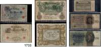 P A P I E R G E L D,L O T S      L O T S      L O T S  LOT. von 180 Scheinen.  Ab 100 Mark 17.4.1903 bis 5 Mark 2.1.1926.  Im Anhang  Länderbanknoten Baden, Bayern, Sachsen, Württemberg.  In Hüllen gesammelt.  In einem Ordner.  Aus Ros. DEU-16 bis DEU-209 b, dabei :  DEU 26, 155 a, 162 a, 176 a, 177 a.  Aus BAD-6 bis WTB-10 b.