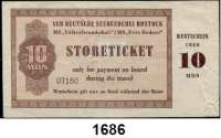 P A P I E R G E L D,D D R  VEB Deutsche Seerederei Rostock.  Wertschein 10 MDN.  DV I.  Als Storeticket nur für die Nutzung an Bord während der Reise auf MS 