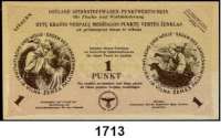 P A P I E R G E L D,Besatzungsausgaben des II. Weltkrieges Litauen Ostland Spinnstoffwaren-Punktwertschein.  1 Punkt o.D.(-30.4.1944).  Ohne KN.  Drfa. deutsch.  Grabowski/Huschka/Schamberg LT 13 b.