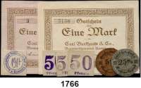P A P I E R G E L D   -   N O T G E L D,Posen Gonsawa. Magistrat und Polizeiverwaltung.  50(4) Pfennig 1917(1918).  Tieste 2360.05.21.B.  Dazu Hattingen, 5 und 25 Pfennig und 1/2 und 1 Mark Unterhausen.  LOT. 8 Scheine.