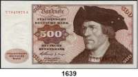 P A P I E R G E L D,BUNDESREPUBLIK DEUTSCHLAND  500 Deutsche Mark 2.1.1960.  V...A.  Ros. BRD-11 a.